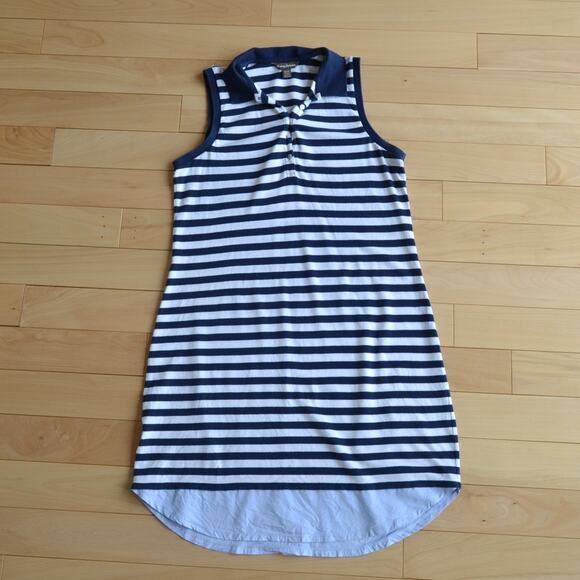 Tommy Bahama Sleeveless Polo Dress Mini Size M Striped - Picture 1 of 4